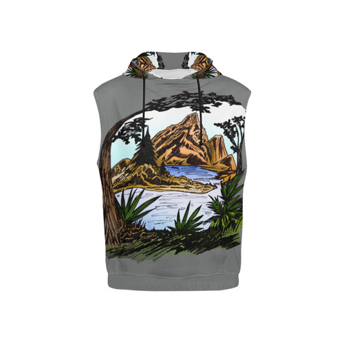 The Outdoors All Over Print Sleeveless Hoodie for Kid (Model H15)