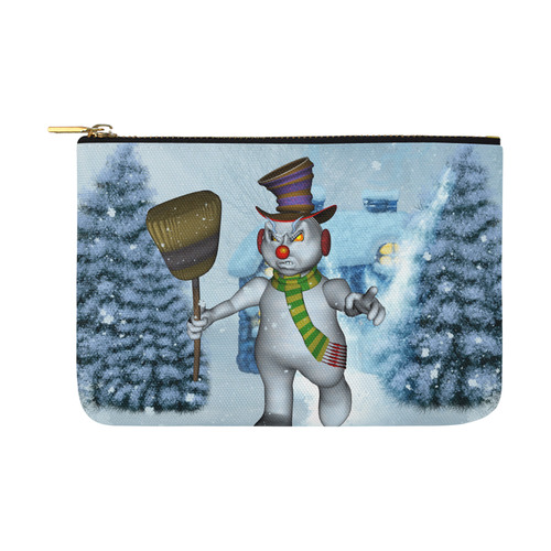 Funny grimly snowman Carry-All Pouch 12.5''x8.5''