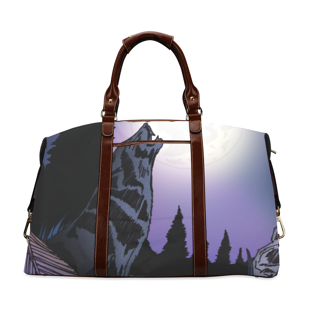 Howling Wolf Classic Travel Bag (Model 1643) Remake