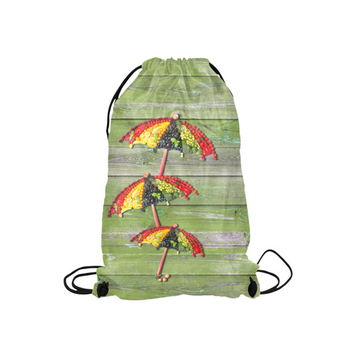 Vegan Save Umbrella Love Life Small Drawstring Bag Model 1604 (Twin Sides) 11"(W) * 17.7"(H)