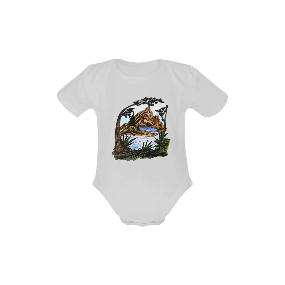 The Outdoors Baby Powder Organic Short Sleeve One Piece (Model T28)