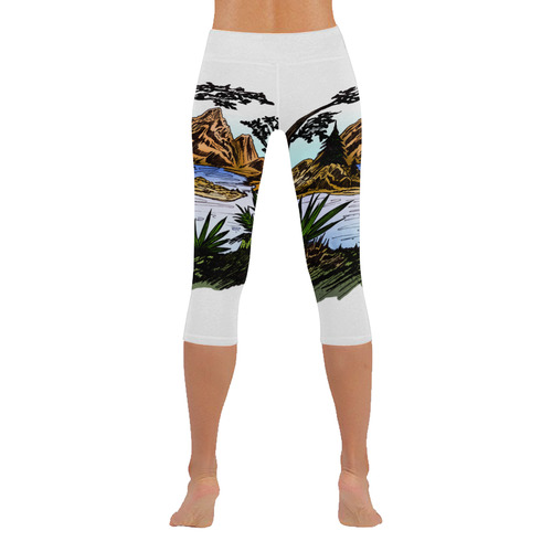 The Outdoors Women's Low Rise Capri Leggings (Invisible Stitch) (Model L08)