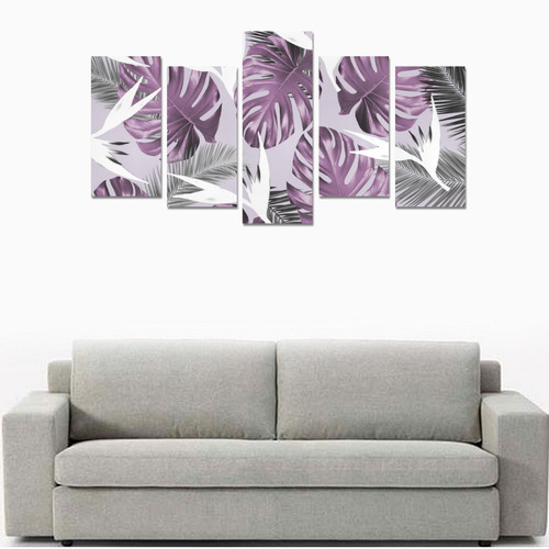 Purple Tropics Canvas Print Sets E (No Frame)