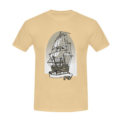 Ship Beige Men's Slim Fit T-shirt (Model T13)