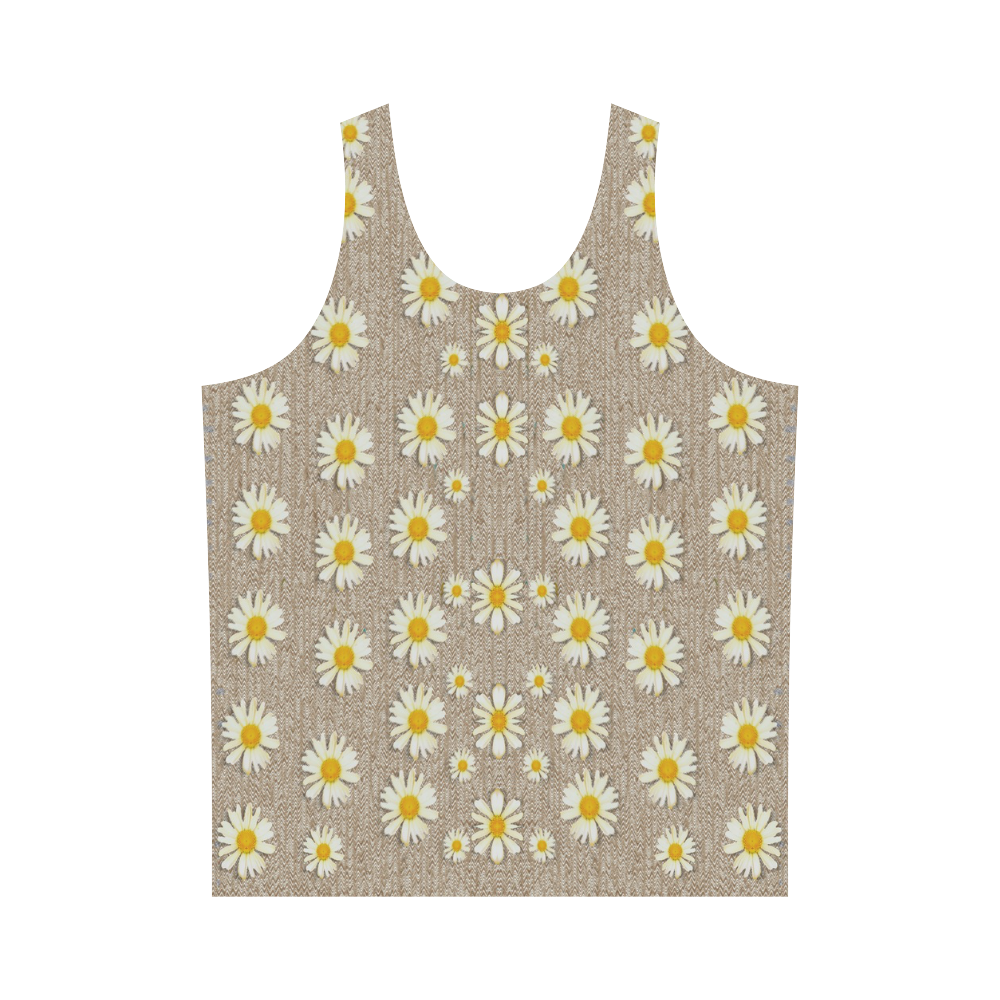 Star fall of fantasy flowers on pearl lace All Over Print Tank Top for Men (Model T43)