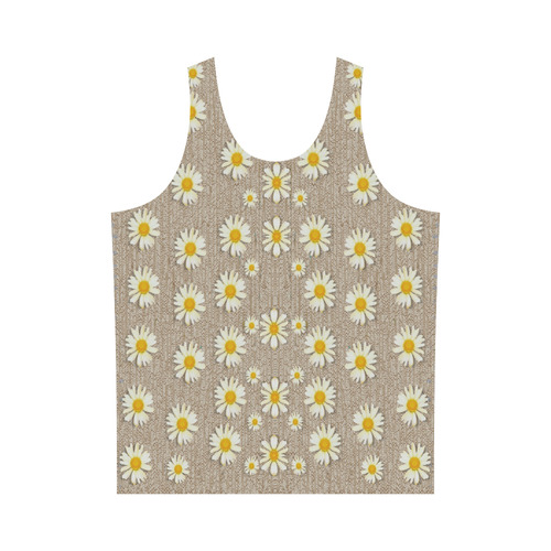 Star fall of fantasy flowers on pearl lace All Over Print Tank Top for Men (Model T43)