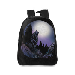 Howling Wolf School Backpack/Large (Model 1601)