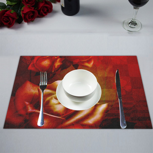 Wonderful red roses Placemat 14’’ x 19’’
