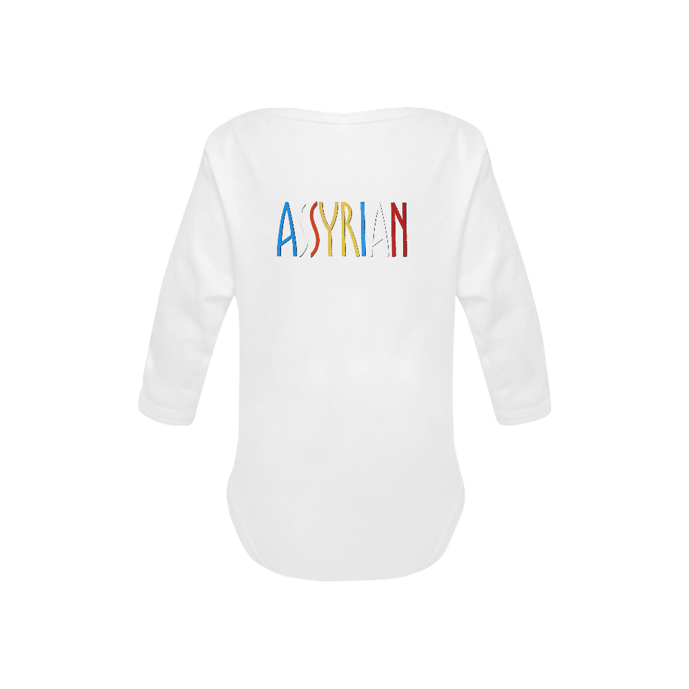 Assyrian Baby Shirt Baby Powder Organic Long Sleeve One Piece (Model T27)