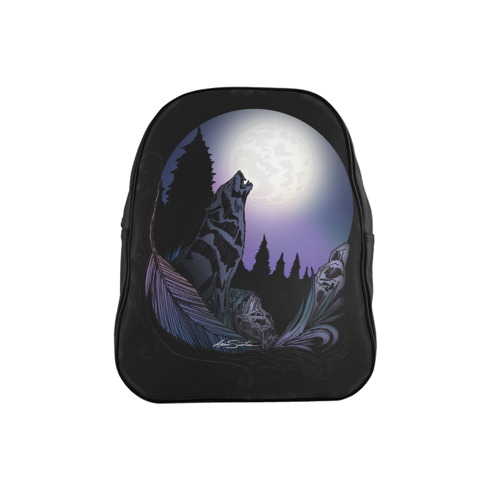 Howling Wolf School Backpack (Model 1601)(Medium)