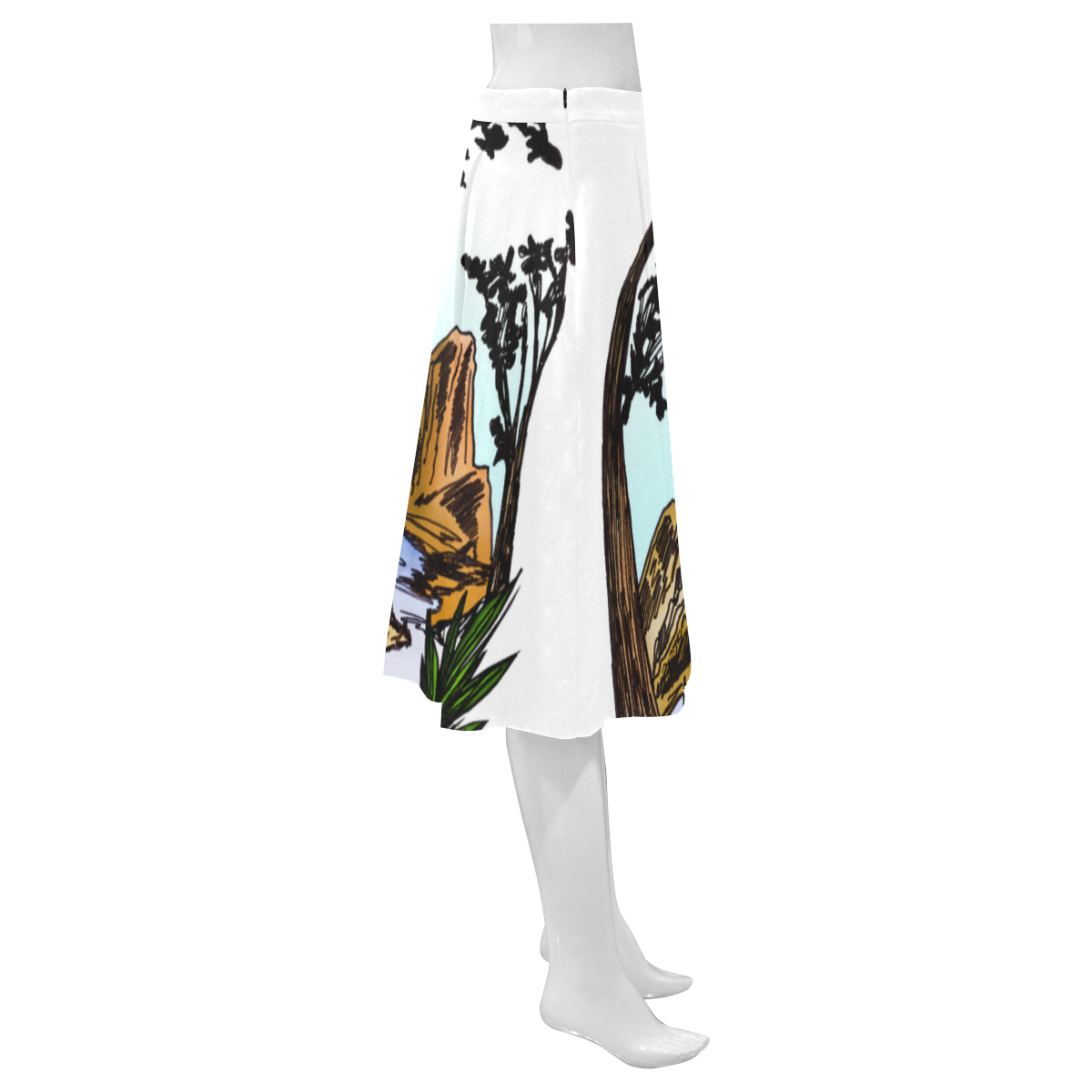 The Outdoors Mnemosyne Women's Crepe Skirt (Model D16)