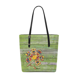 Vegan Love Life Power Flower Euramerican Tote Bag/Small (Model 1655)