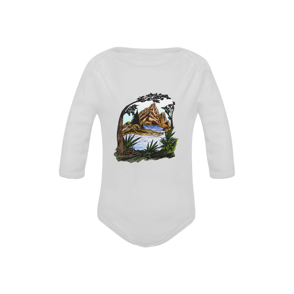 The Outdoors Baby Powder Organic Long Sleeve One Piece (Model T27)