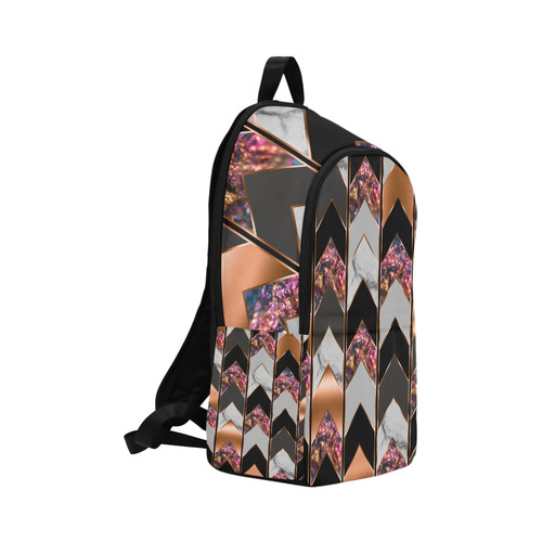 Peacock Patchwork Fabric Backpack for Adult (Model 1659)