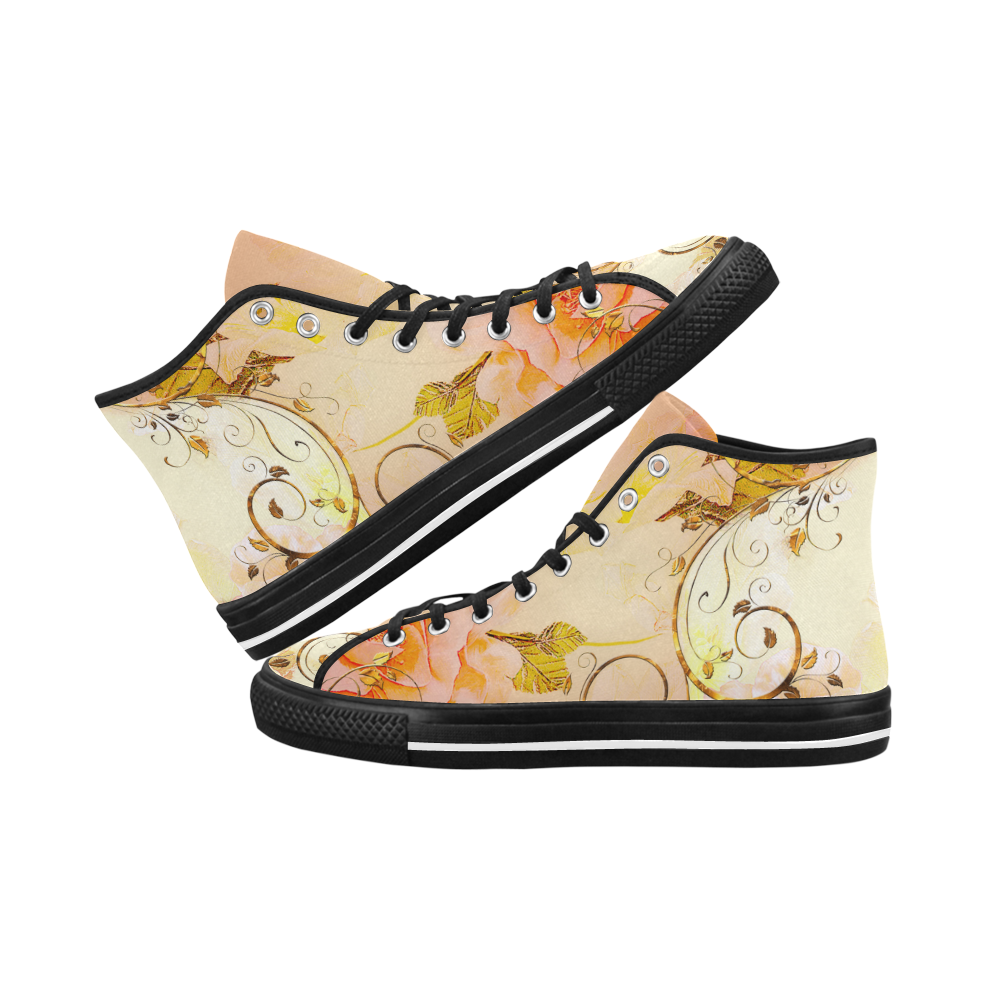 Beautiful flowers in soft colors Vancouver H Women's Canvas Shoes (1013-1)