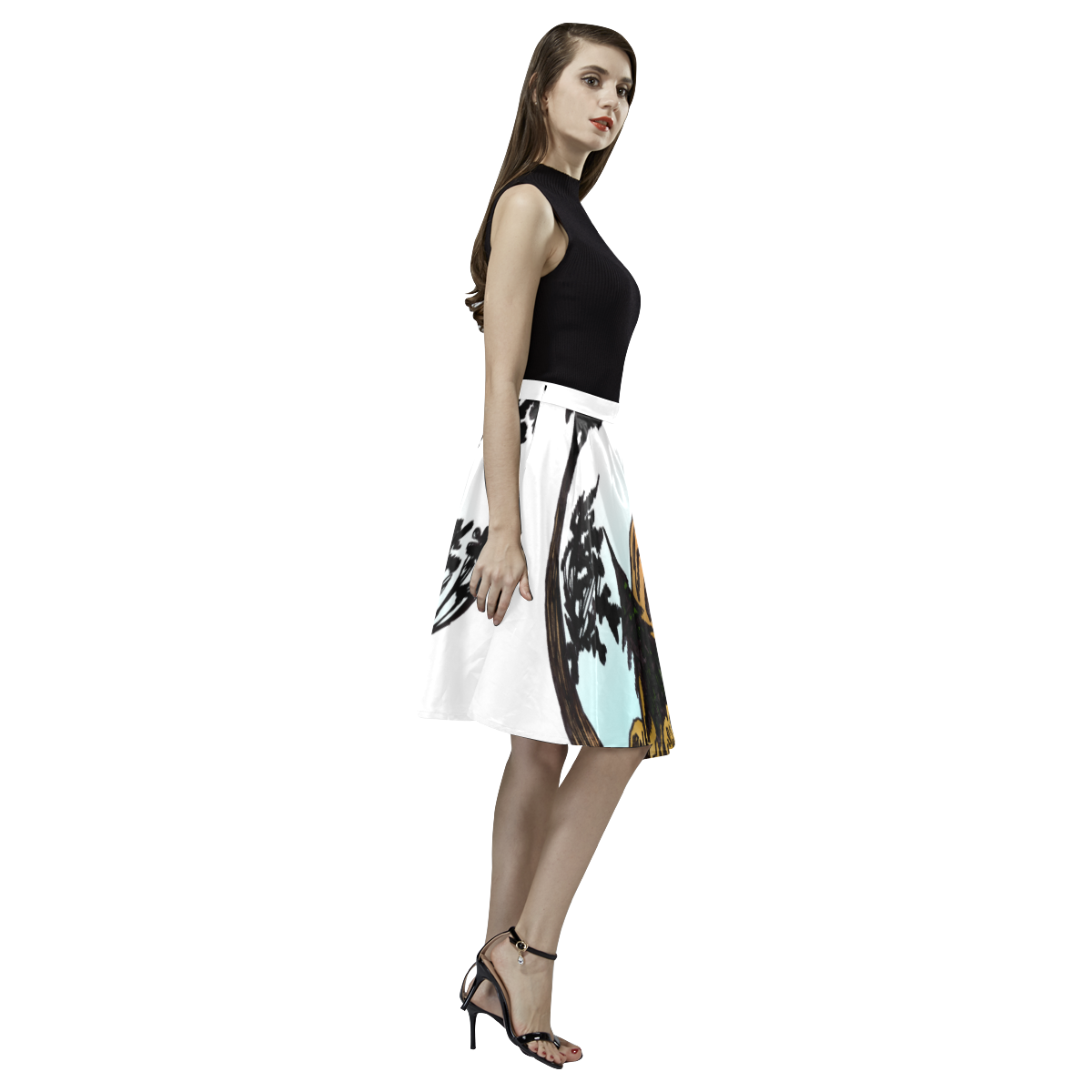 The Outdoors Melete Pleated Midi Skirt (Model D15)