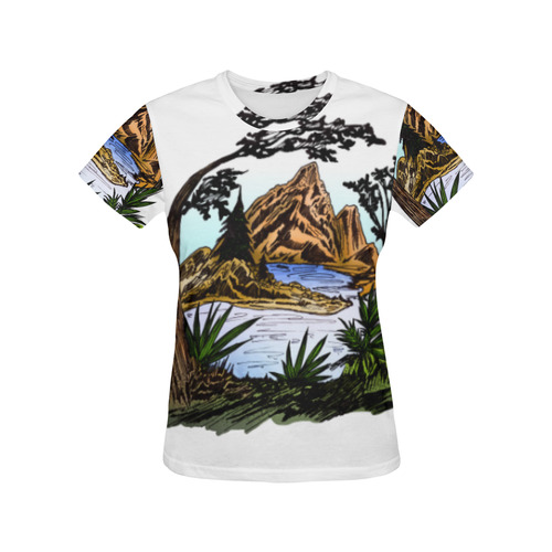 The Outdoors All Over Print T-Shirt for Women (USA Size) (Model T40)
