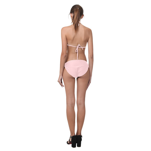 Words of Summer Pink Custom Bikini Swimsuit (Model S01)