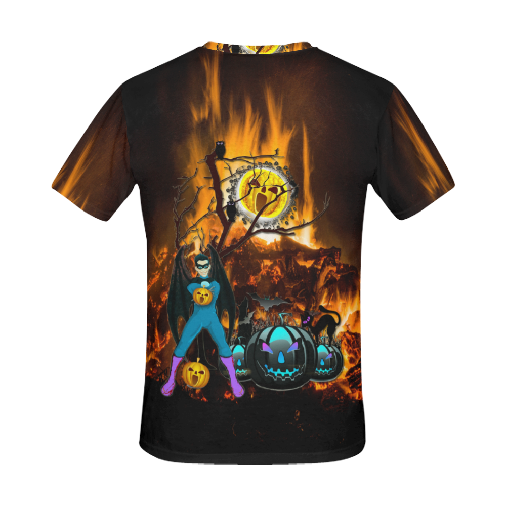 halloween dad on fire All Over Print T-Shirt for Men (USA Size) (Model T40)