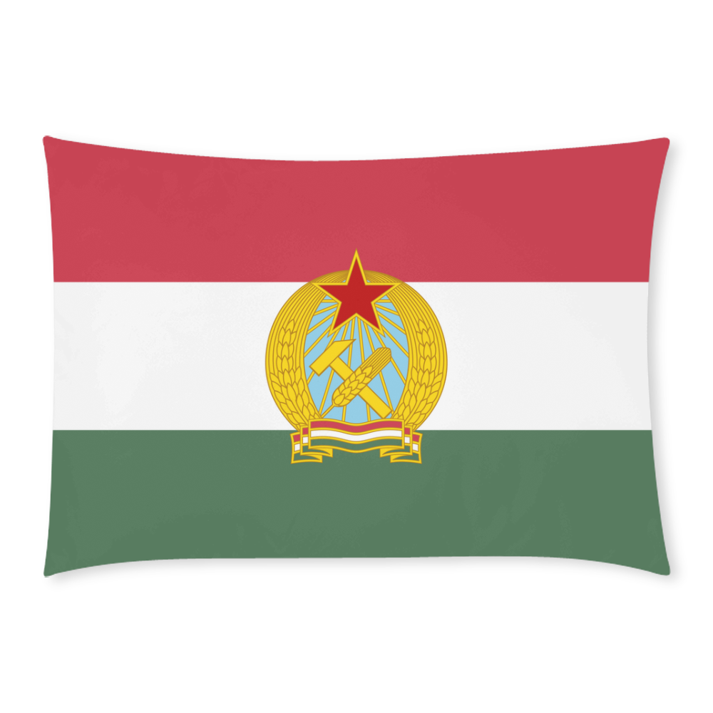 Hungarian People's Republic (1949–1956) Flag Custom Rectangle Pillow Case 20x30 (One Side)