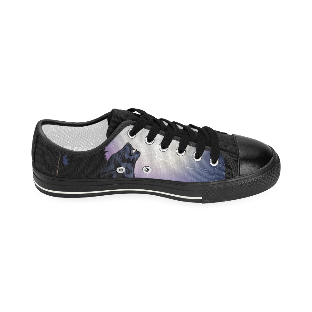 Howling Wolf Women's Classic Canvas Shoes (Model 018)