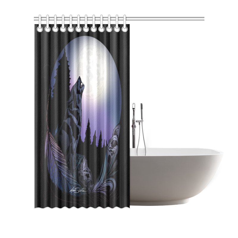 Howling Wolf Shower Curtain 66"x72"