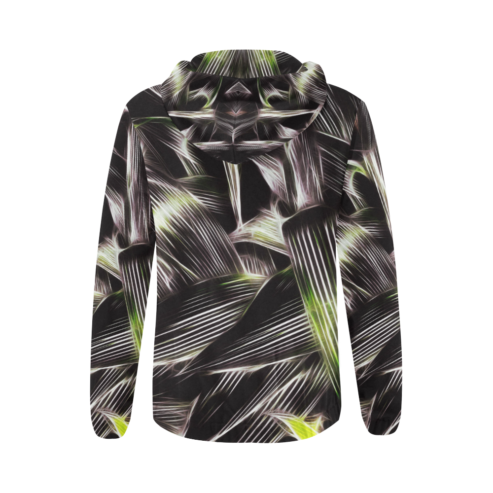 Foliage #8 - Jera Nour All Over Print Full Zip Hoodie for Women (Model H14)