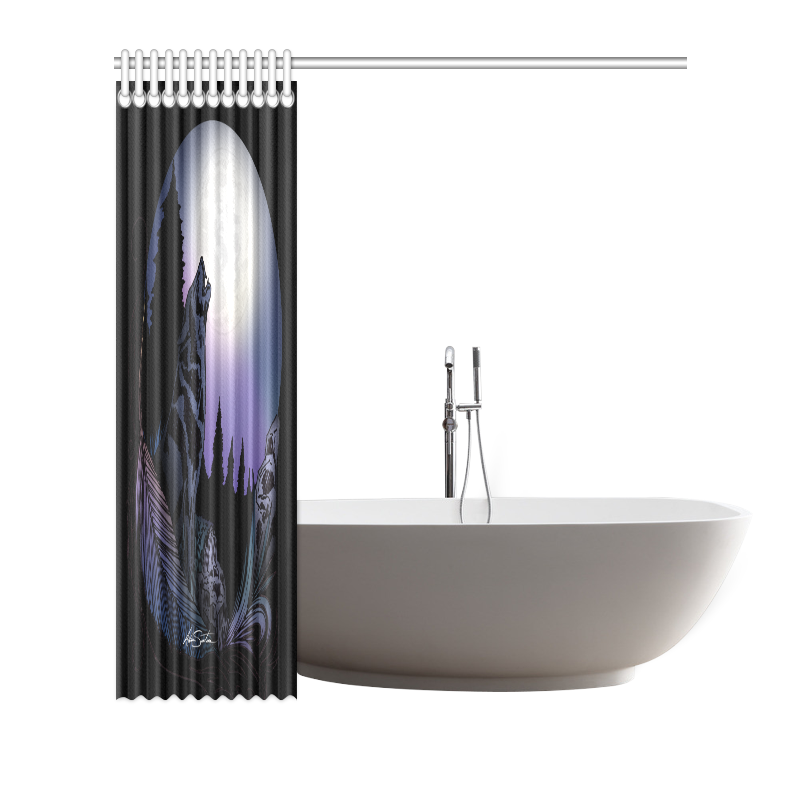 Howling Wolf Shower Curtain 66"x72"