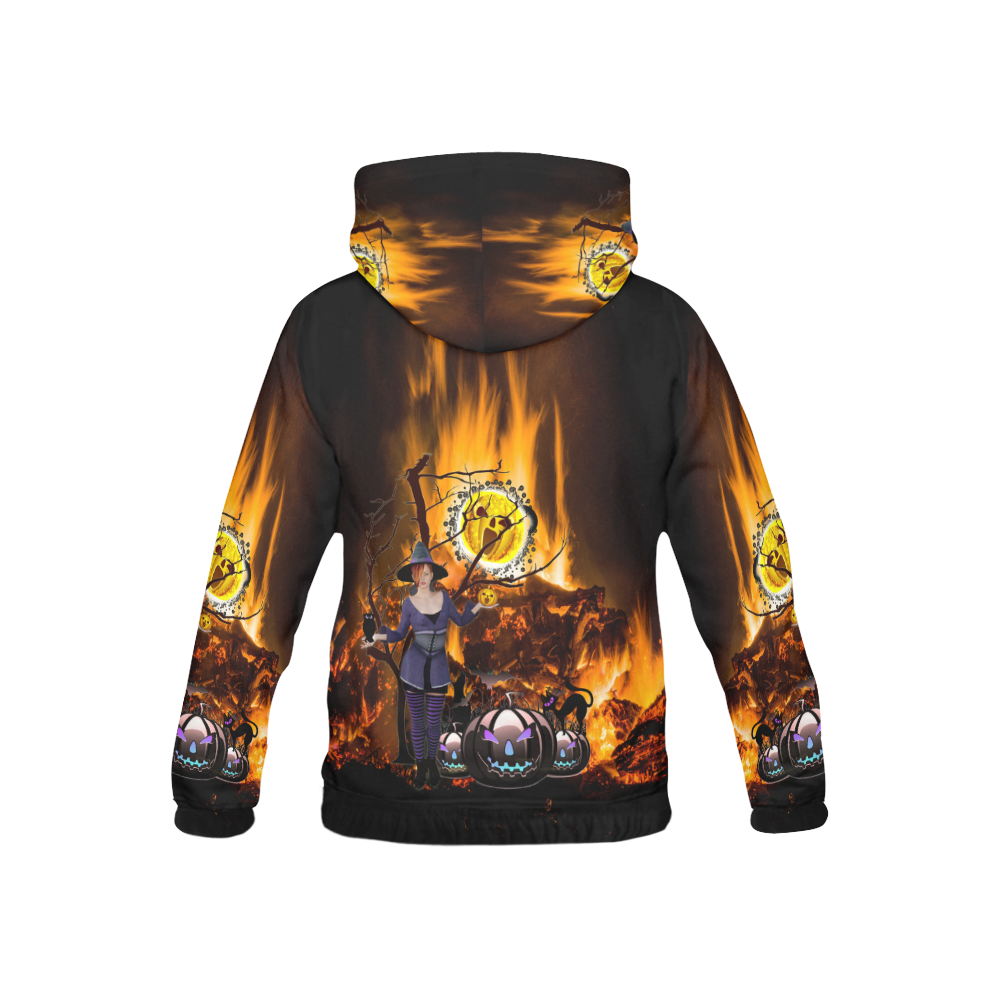 halloween mom on fire All Over Print Hoodie for Kid (USA Size) (Model H13)