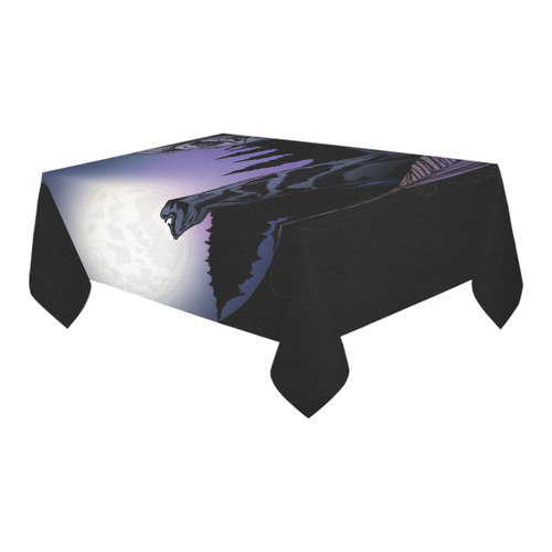 Howling Wolf Cotton Linen Tablecloth 60" x 90"