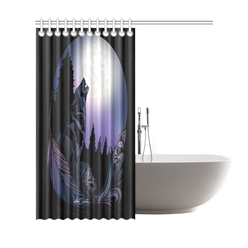 Howling Wolf Shower Curtain 69"x72"