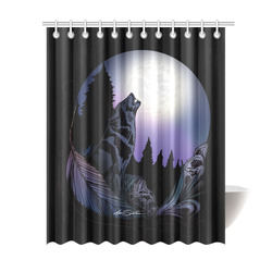 Howling Wolf Shower Curtain 69"x84"