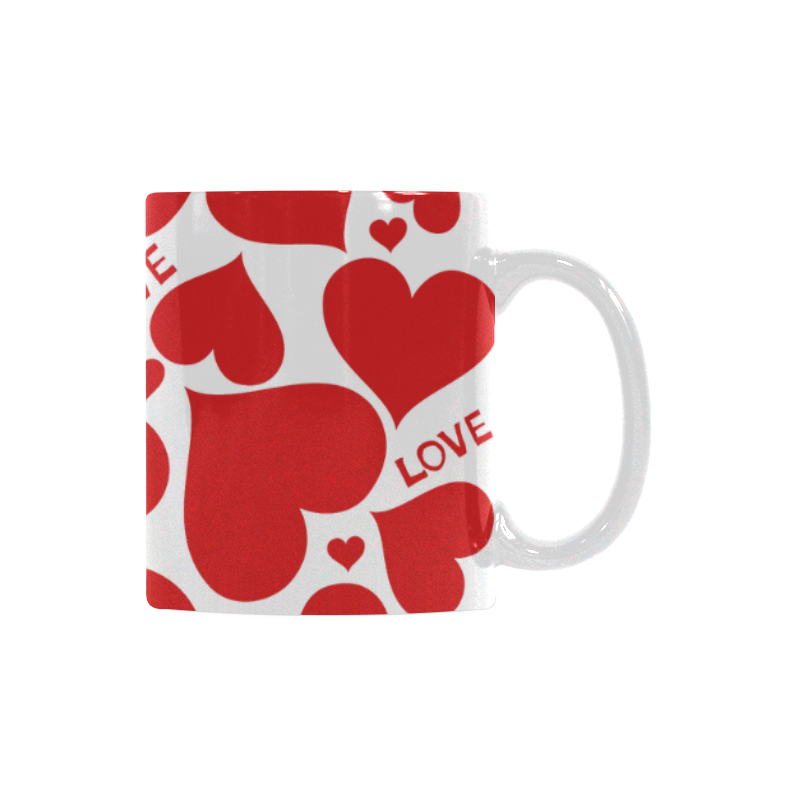 hearts vector mug White Mug(11OZ)