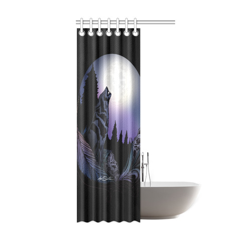 Howling Wolf Shower Curtain 36"x72"