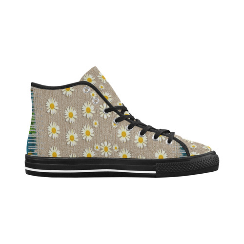 Star fall of fantasy flowers on pearl lace Vancouver H Women's Canvas Shoes (1013-1)