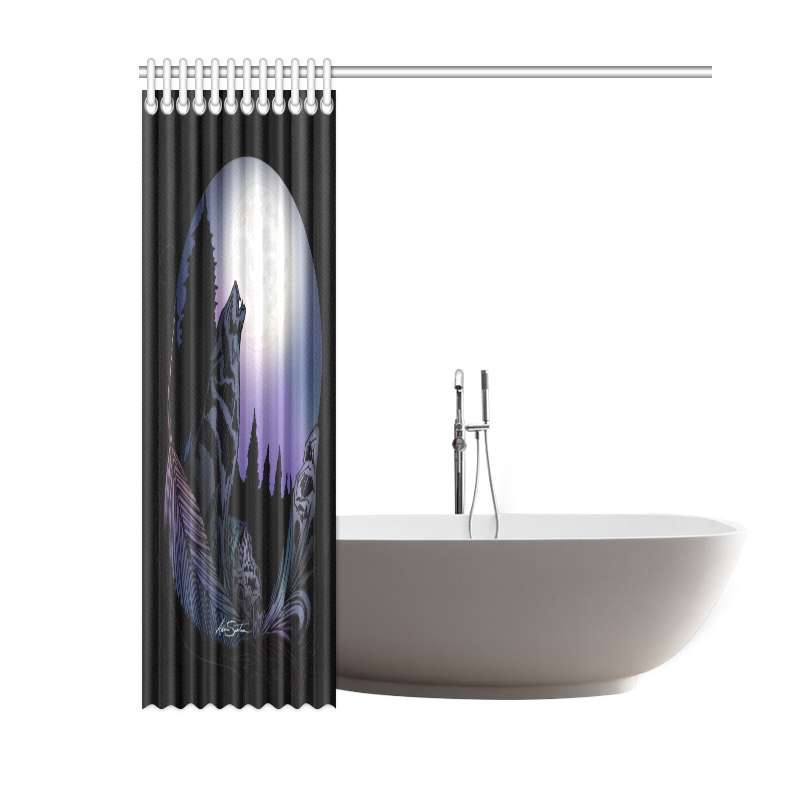Howling Wolf Shower Curtain 60"x72"