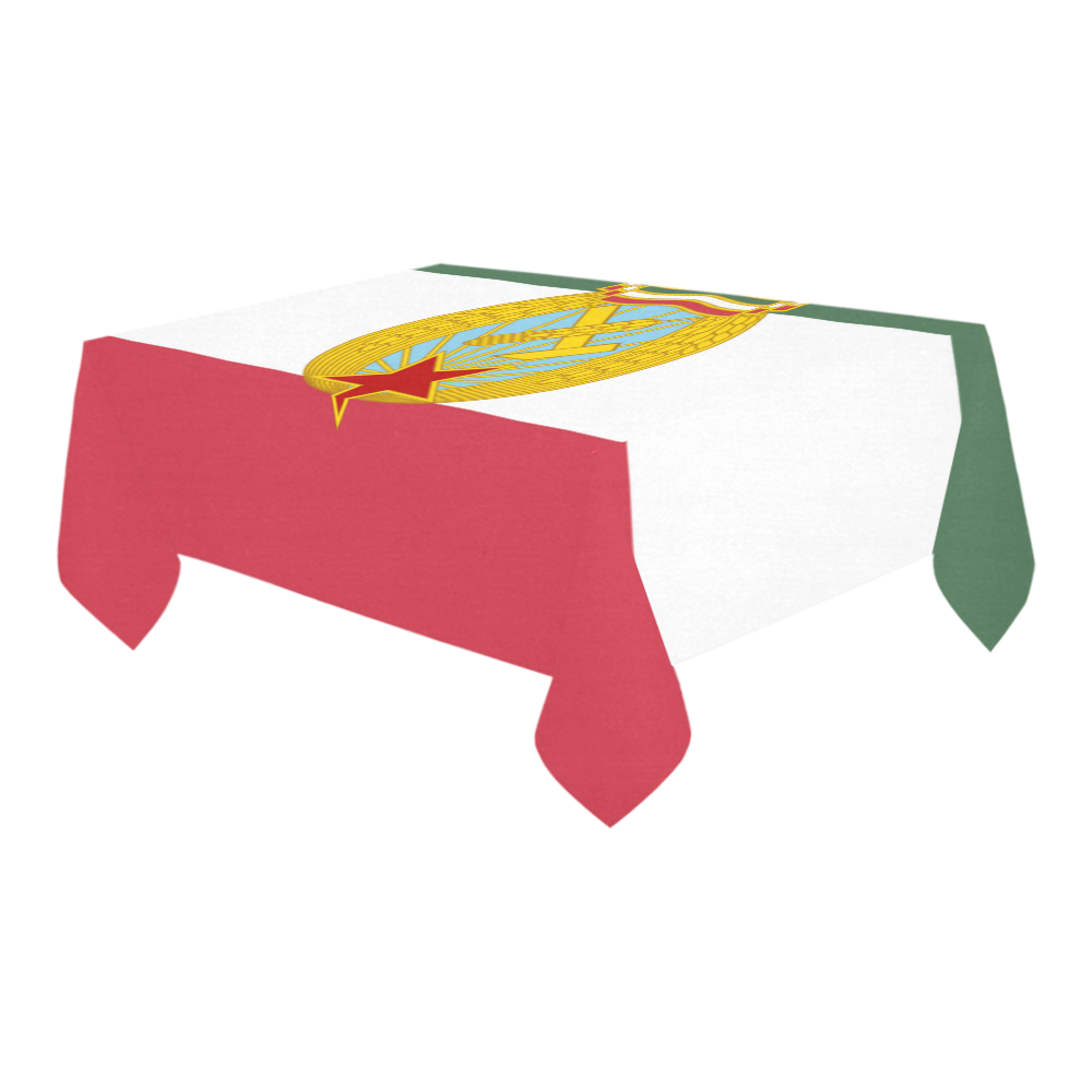 Hungarian People's Republic (1949–1956) Flag Cotton Linen Tablecloth 60" x 90"
