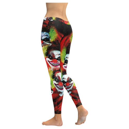 horrorclown Women's Low Rise Leggings (Invisible Stitch) (Model L05)