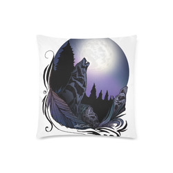 Howling Wolf Custom Zippered Pillow Case 18"x18" (one side)