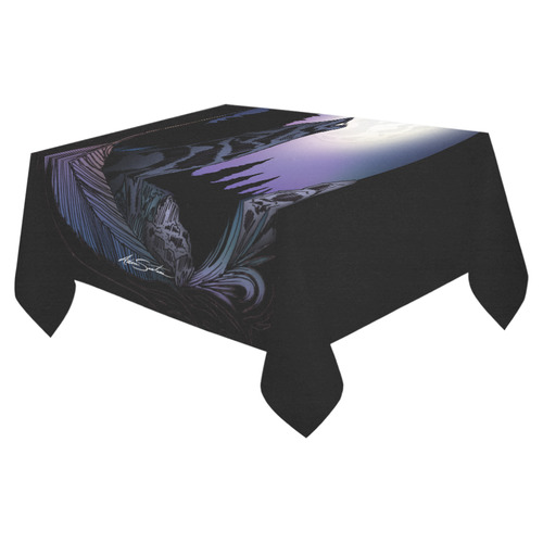 Howling Wolf Cotton Linen Tablecloth 52"x 70"