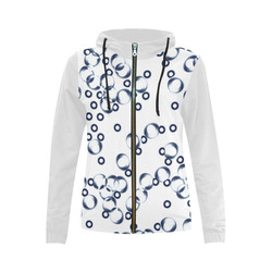 Bubbleby - Jera Nour All Over Print Full Zip Hoodie for Women (Model H14)