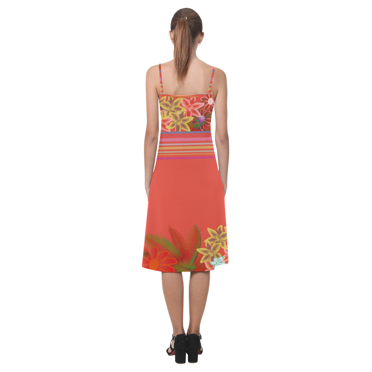 Lime Peel Floral Jungle Alcestis Slip Dress (Model D05)