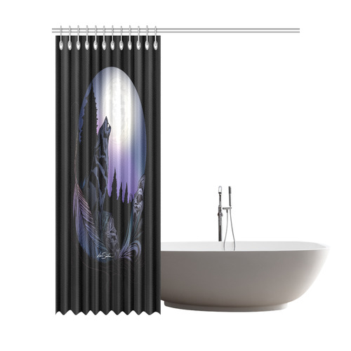Howling Wolf Shower Curtain 72"x84"