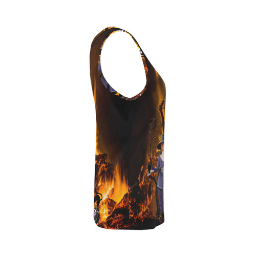 halloween mom on fire All Over Print Tank Top for Women (Model T43)