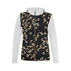 Bubbleby - Jera Nour All Over Print Full Zip Hoodie for Women (Model H14)