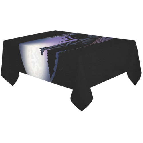 Howling Wolf Cotton Linen Tablecloth 60"x120"