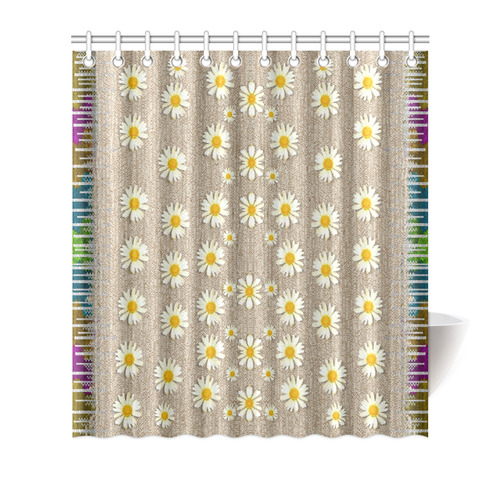 Star fall of fantasy flowers on pearl lace Shower Curtain 66"x72"