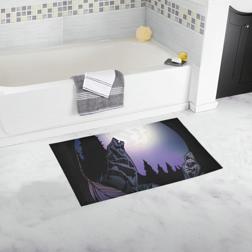 Howling Wolf Bath Rug 16''x 28''