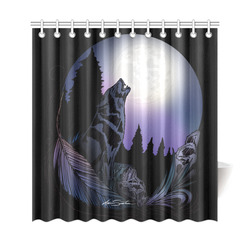 Howling Wolf Shower Curtain 69"x72"