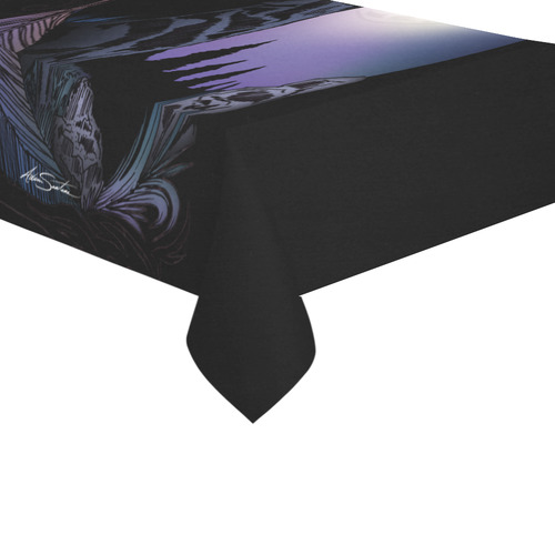 Howling Wolf Cotton Linen Tablecloth 60"x 104"